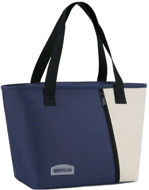 브리빌라스 테이아 패션 배색 토트 보냉 가방, 네이비 T코너백, 1개