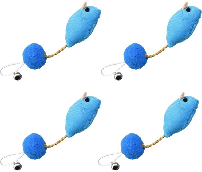 데이소이 고양이 쥐돌이 방울 장난감, 04. 블루, 4개