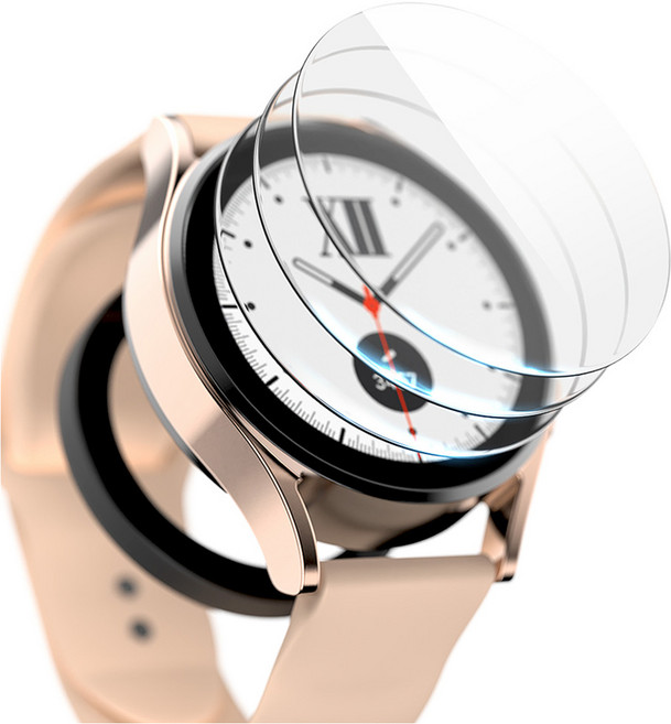 구스페리 갤럭시워치 9H 고강도 풀커버 강화유리 액정보호필름 3p 세트, 투명, 1세트