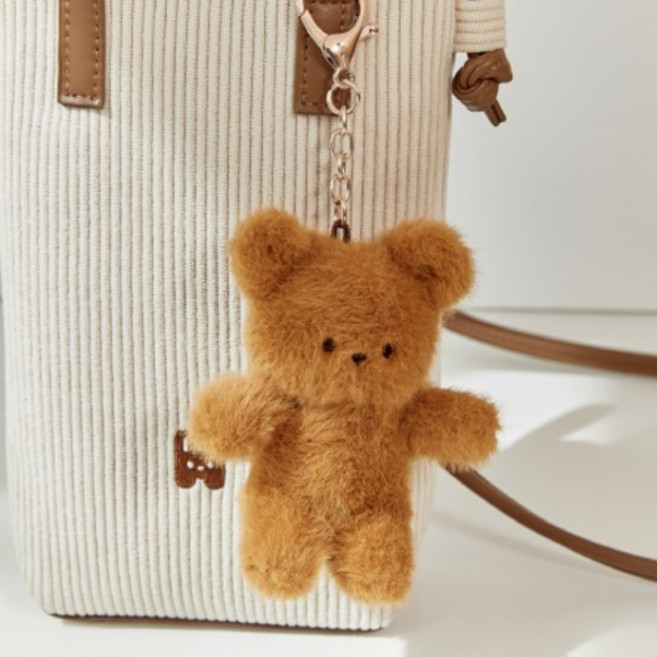 곰 인형 키링, 브라운, 1개, 10cm