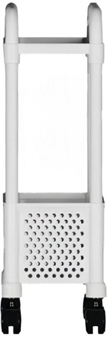 틈새 이동식 선반 트롤리 2단, 화이트