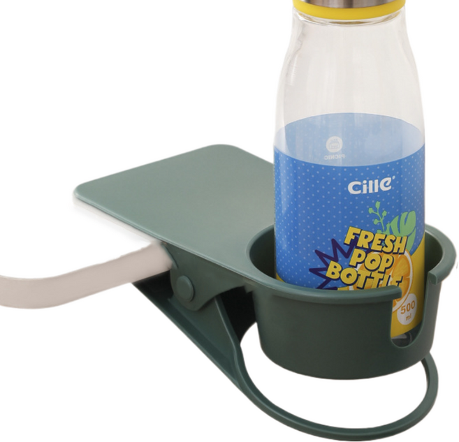 리빙포켓 흘림방지 책상 컵 홀더 싱글, 그린, 1개