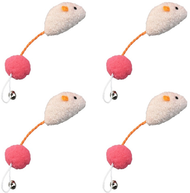 데이소이 고양이 쥐돌이 방울 장난감, 02. 핑크, 4개