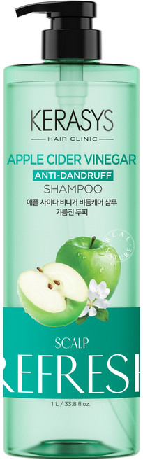 케라시스 애플사이다비니거 비듬완화 쿨링 샴푸, 1L, 1개