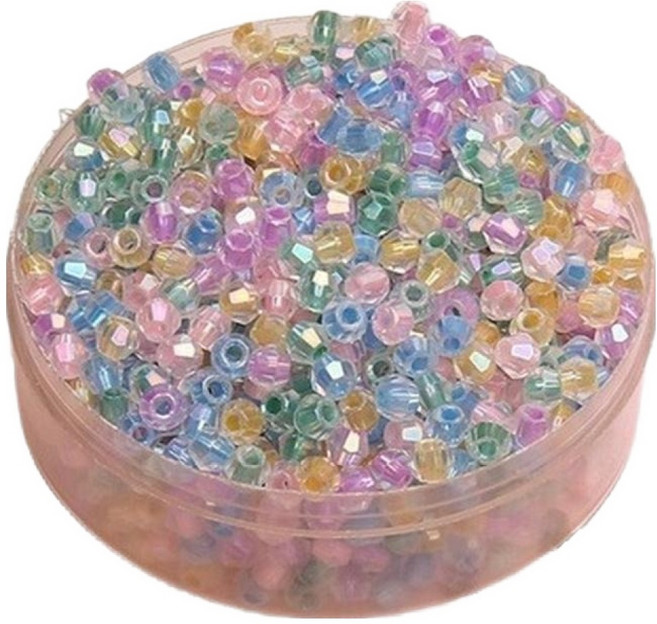 문구담 DIY 비즈 공예 팔찌 키링 만들기 부자재 재료 800p 세트, 마카롱, 1세트