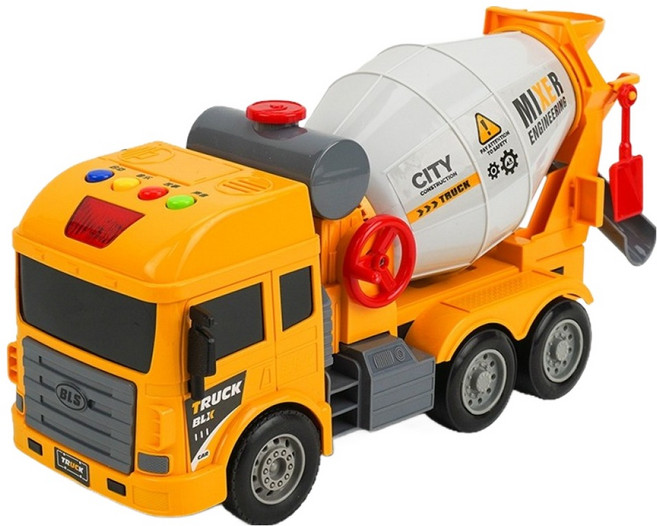 BAOLE STAR TOYS 寶樂星 聲光摩輪水泥車攪拌車 1 : 18, 黃色, 1個
