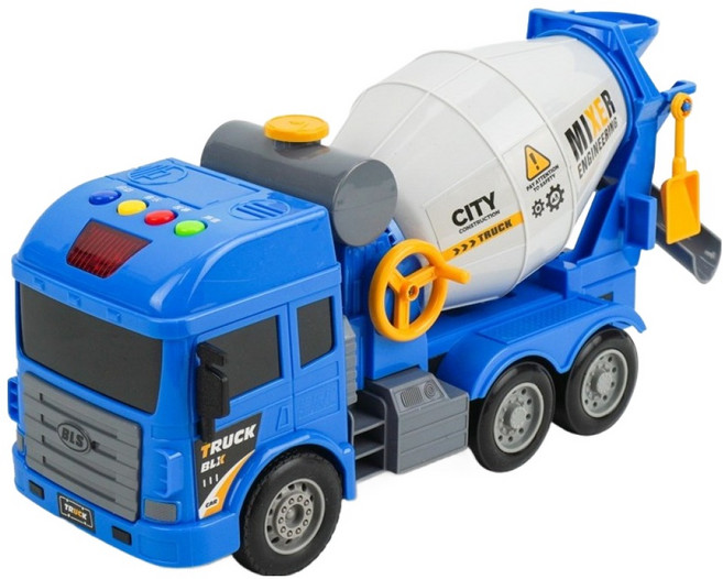 BAOLE STAR TOYS 寶樂星 聲光摩輪水泥車攪拌車 1 : 18, 藍色, 1個