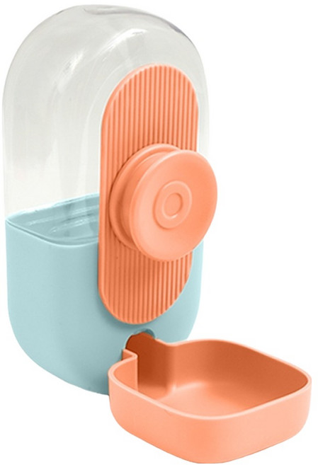 毛皇上 800ml 掛籠式飲水器 貓狗通用, 藍色/橘色, 1個