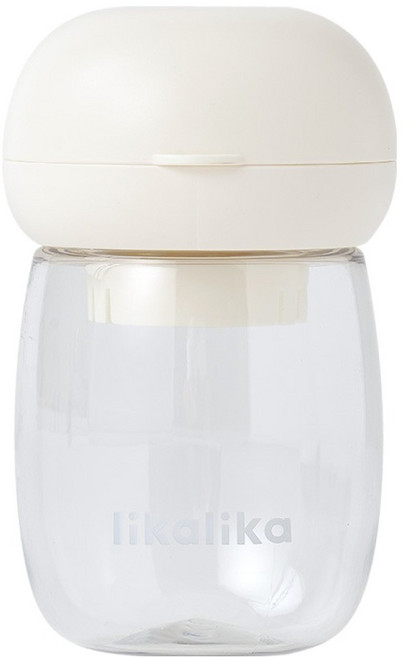 리카리카 반려동물 휴대용 원터치 산책 물통, 화이트, 1개