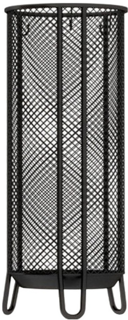 히키스 스틸 메쉬 스탠드 원형 우산꽂이, 1개, 블랙