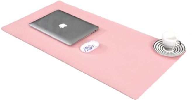 防油防水耐髒皮革雙面小號滑鼠墊/書桌墊/餐墊, 粉紅色/淺藍色