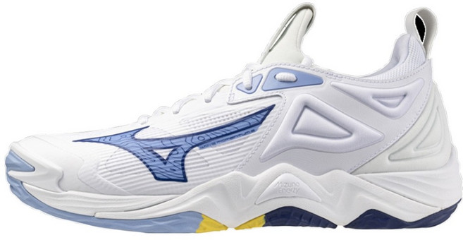 Mizuno 美津濃 男款 WAVE MOMENTUM 3 排球鞋 V1GA231297 24.5cm 白色/藍色