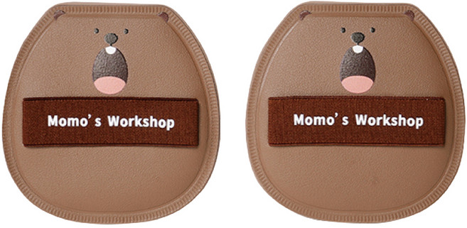 MoMo's Workshop 毛吉吉 動物系列棉花糖氣墊粉撲2件組 附收納盒, 1組, 土撥鼠