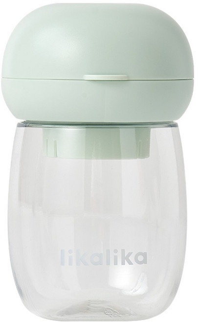 리카리카 반려동물 휴대용 원터치 산책 물통, 민트, 1개