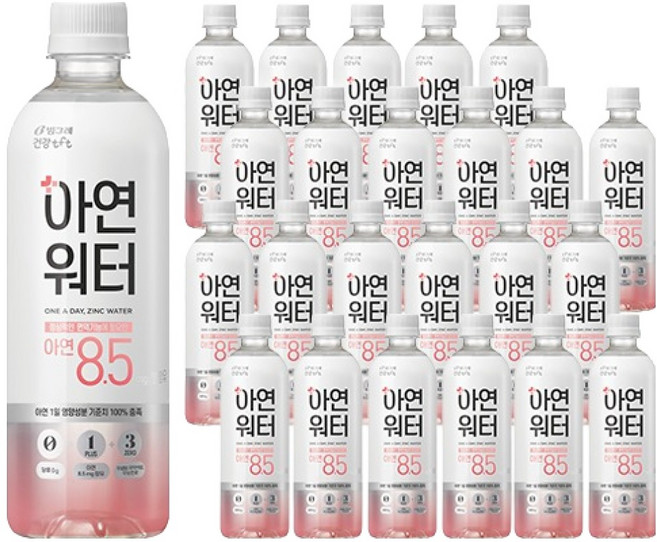 티에프티 아연 워터, 500ml, 24개