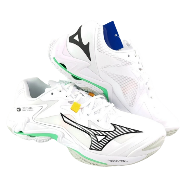 Mizuno 美津濃 WAVE LIGHTNING Z8 排球鞋 白色 + 翡翠綠 輕量透氣
