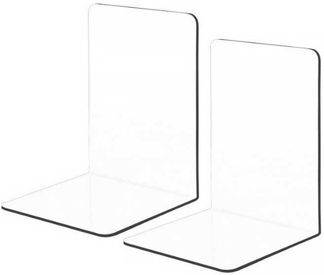 모던앳 투명 아크릴 북엔드 2p