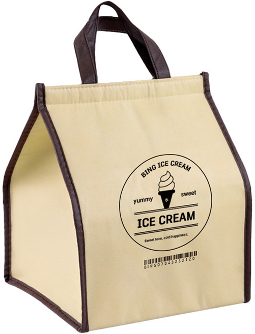 배곧인터내셔널 다용도 벨크로 캠핑 마트 폴딩카트 보온 보냉백, 베이지, 60L