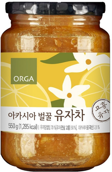 올가홀푸드 아카시아 벌꿀 유자차, 550g, 1개