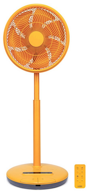 르젠 프리미엄 저소음 BLDC모터 서큘레이터 발터치 리모컨 키높이 선풍기 머스타드, LZEF-DF4-M