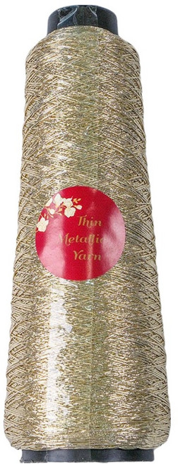 청송뜨개실 씬 메탈릭 뜨개실 100g, 02.라이트골드, 1개