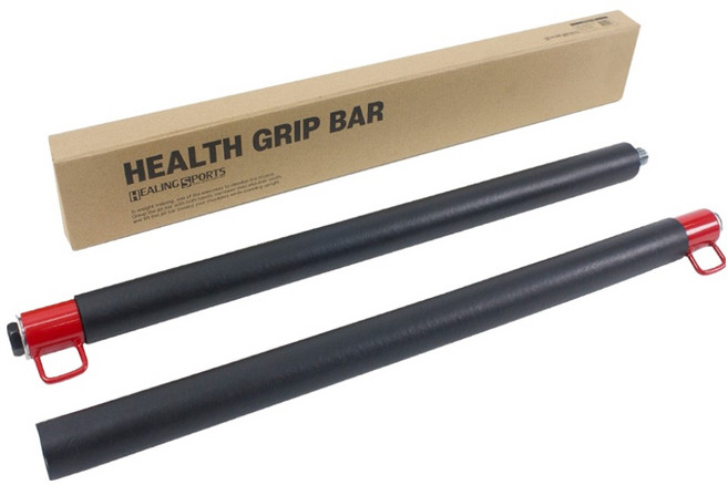 튜빙 밴드 그립바 회전형 짐스틱, 블랙, 1개