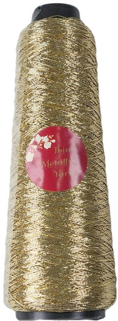 청송뜨개실 씬 메탈릭 얀 뜨개실 100g, 03.골드, 1개