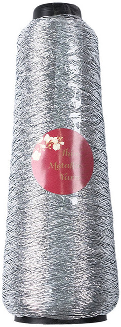 청송뜨개실 씬 메탈릭 얀 뜨개실 100g, 01 실버, 1개