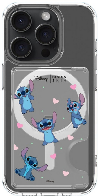 DESIGNSKIN 맥세이프 디즈니 카드 포켓, 패턴 스티치, 1개
