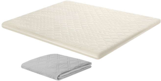 럭스나인 라돈불검출 라텍스 토퍼 + 핫앤쿨 패드 세트, 아이보리, 8cm