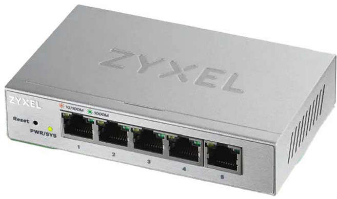ZYXEL 網頁式管理型5埠 Gigabit 乙太網路交換器 GS1200-5 輕鬆擴展網路 安全穩定, 1個