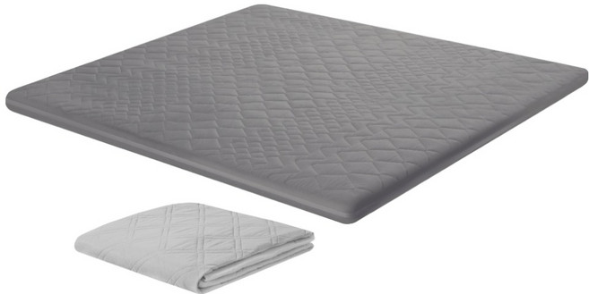 럭스나인 라돈불검출 라텍스 토퍼 + 핫앤쿨 패드 세트, 그레이, 8cm