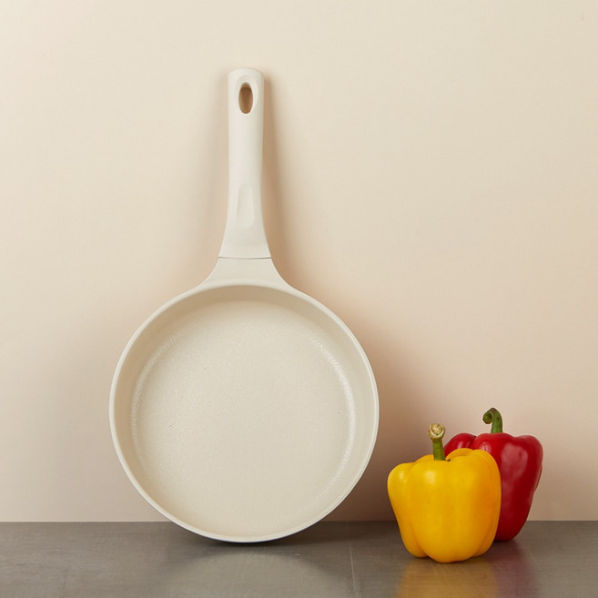 陶瓷煎鍋 20cm 奶油白, 單品, 1個