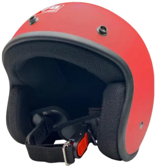 evo helmets 艾莉莎復古騎士安全帽 附冰絲面罩, 消光深粉