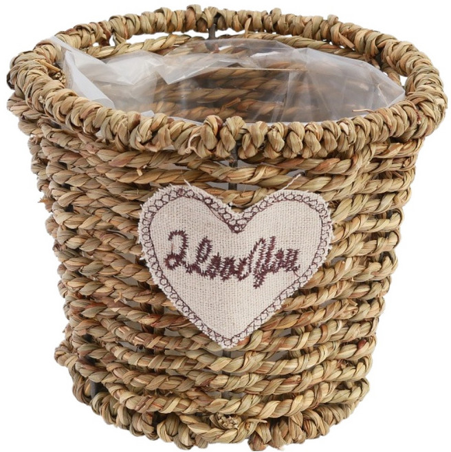 TRENY 草編花盆圓錐款 小號 棕色 室內裝飾花器, 1個