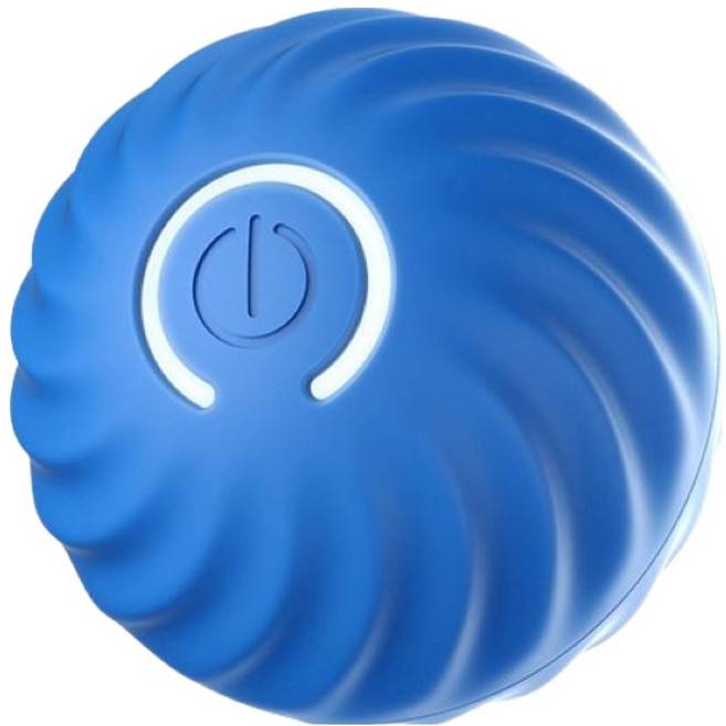 自動引力滾動逗貓玩具球 彈跳球 藍色 智能避障 Type-C充電, 1個, ZF6025