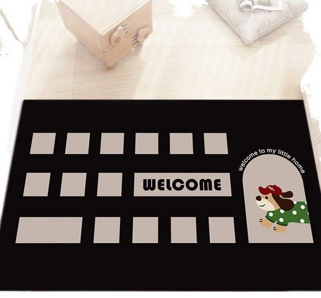 喬木居家 卡通臘腸狗浴室速乾地墊, 小狗05, 1個