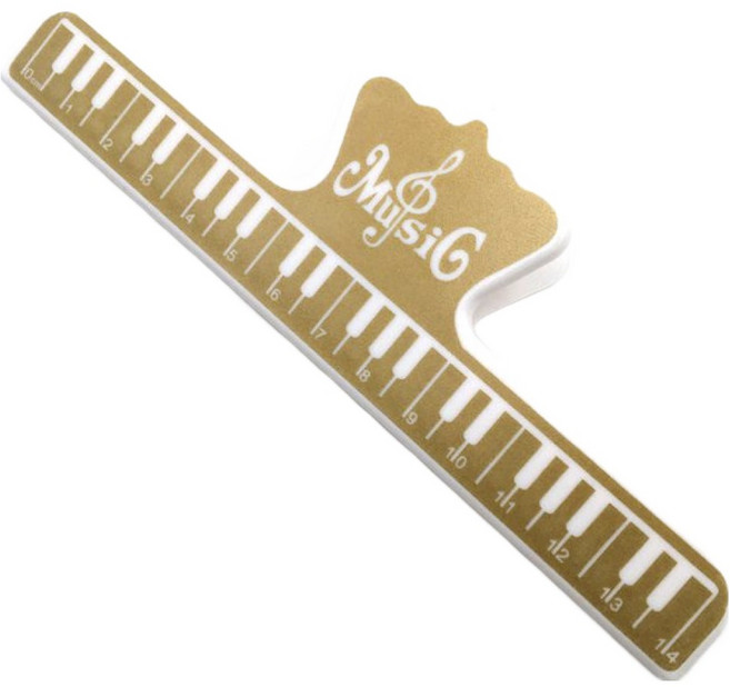 픽앤홈 고급 피아노 건반 악보 클립 보면대 15cm, 골드, 2개