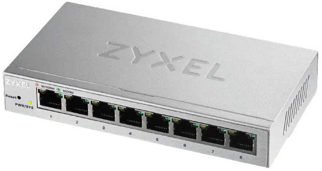 合勤 ZYXEL 網頁式管理型8埠乙太網路交換器 GS1200-8, 1個