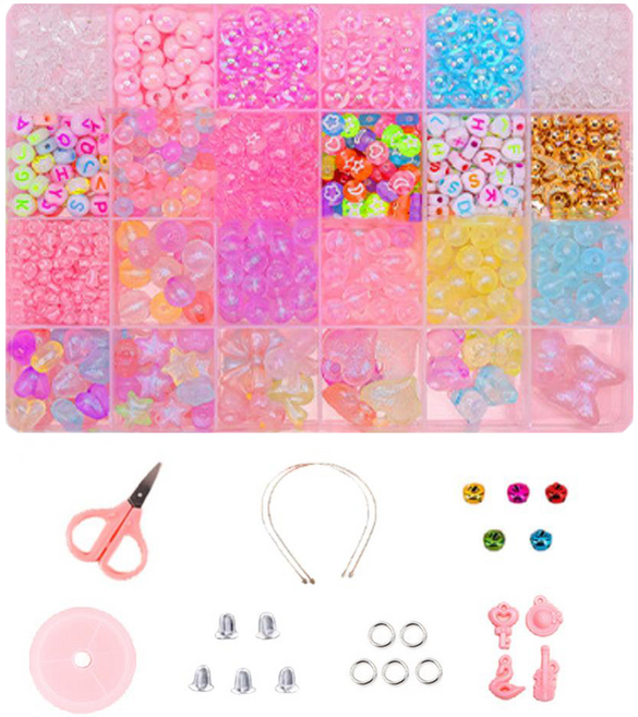 문구담 비즈 팔찌 만들기 보석 엑세서리 구슬 DIY키트 세트, 05, 1세트
