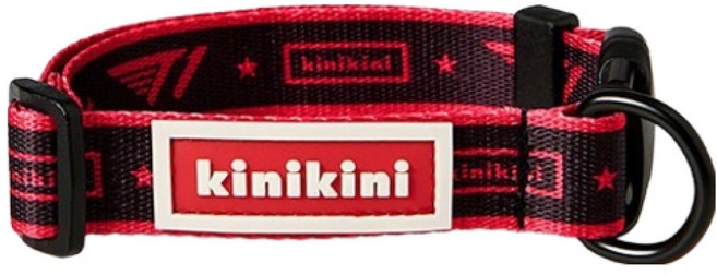 키니키니 반려동물 XT1 시그니처 로고 목줄, 블랙, 1개