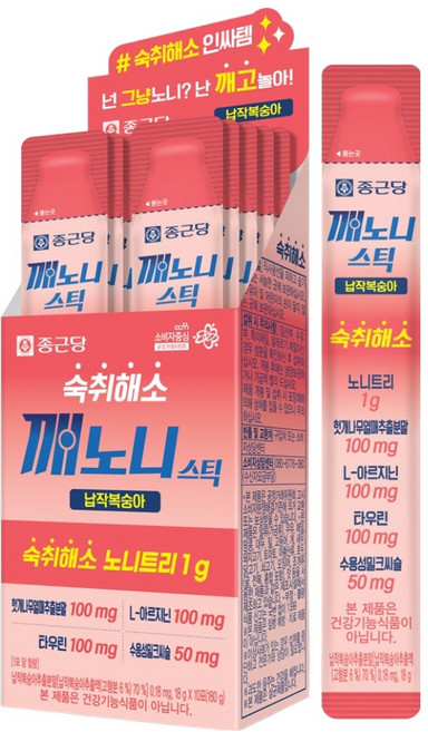 깨노니 스틱 납작복숭아 10p, 18g, 10개