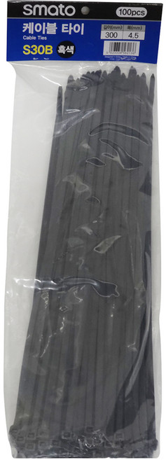 스마토 케이블 타이, 100개, 흑색
