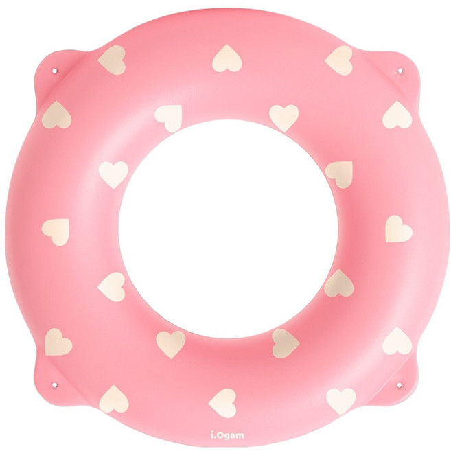 아이오감 아동용 하트 원형 튜브 80cm, 핑크, 1개