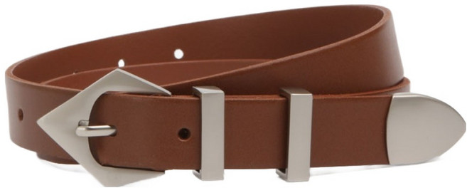 VONIN 천연소가죽 25메탈 스파이크 캐주얼 벨트 NT107TBR