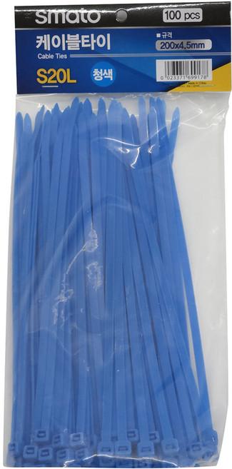 스마토 케이블타이, 100개, 청색