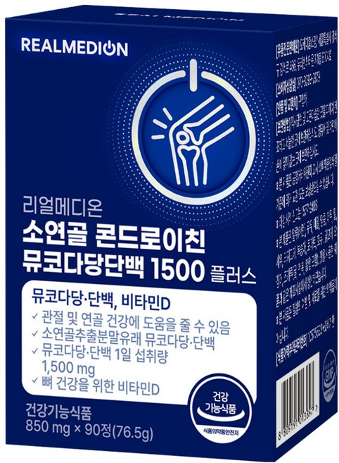 리얼메디온 소연골 콘드로이친 뮤코다당단백 1500 플러스 76.5g, 1개, 90정