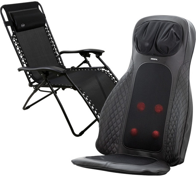 제스파 비트 파워 태핑 두드림 의자형 등 허리 마사지기 ZP1071 + 안락의자 ZP798 세트, 혼합색상