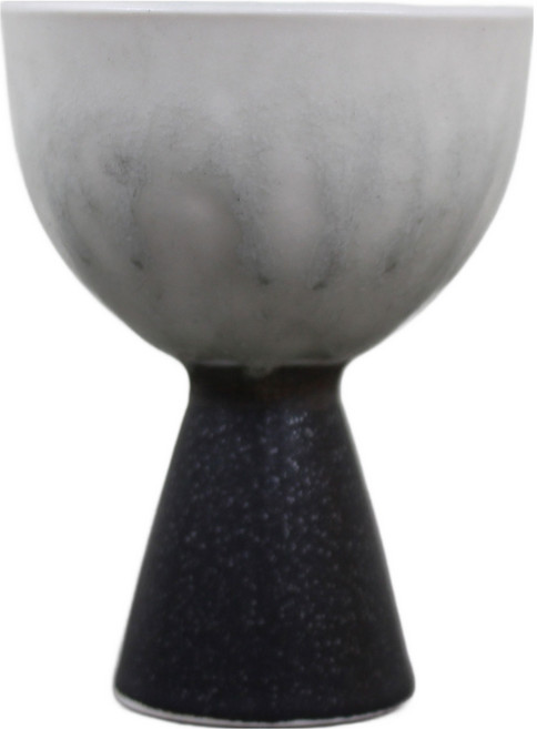 달소금 도자기 손잡이 장구술잔, 아이스그레이, 1개