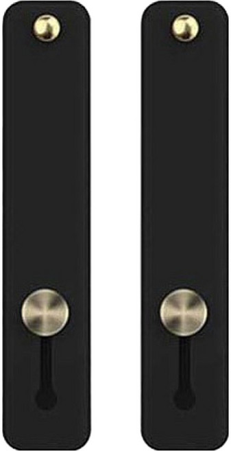 엘엘비 파스텔톤 접착형 스마트폰 거치 밴드 핑거 스트랩, 블랙, 2개